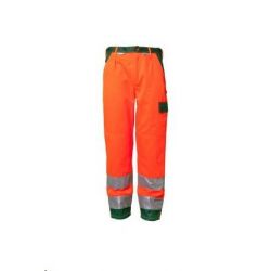 Spodnie do pasa dwukolorowe ostrzegawcze PLANAM /pomarańczowy-zielony/