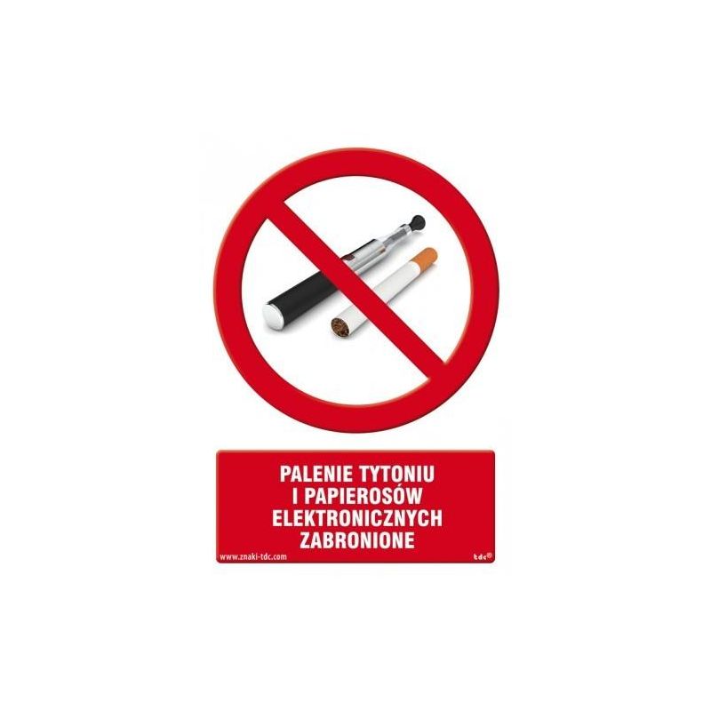 Palenie tytoniu i papierosów elektronicznych zabronione.Płyta 14,8x21