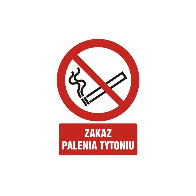 Zakaz palenia tytoniu. Płyta 21x29,7	