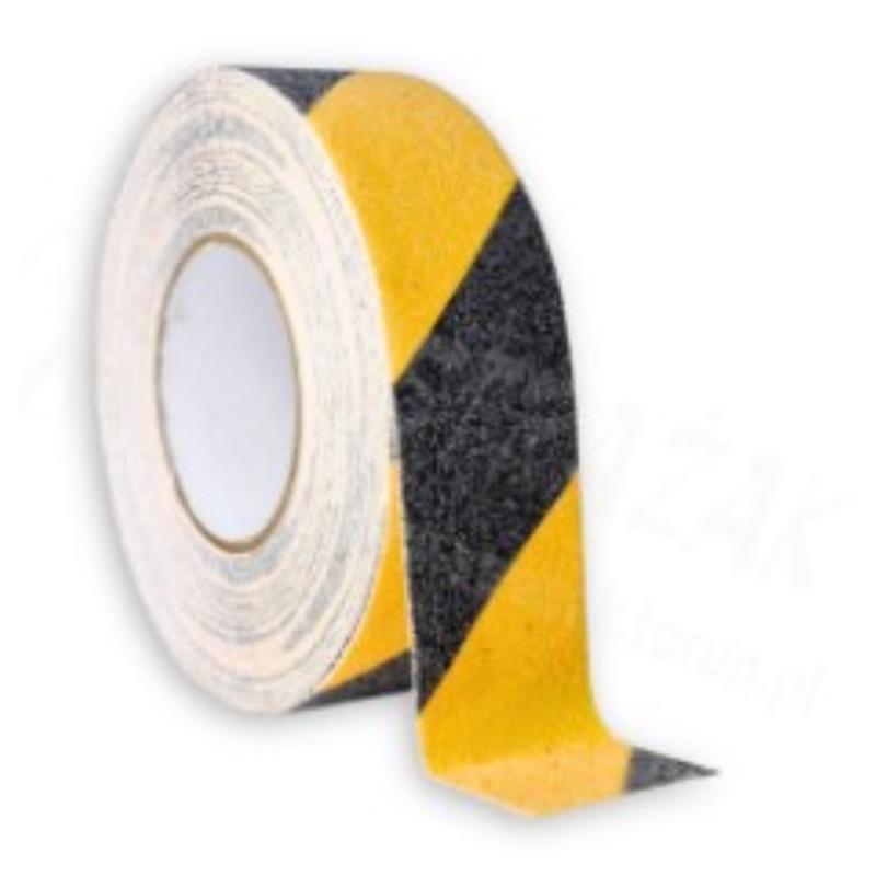Taśma antypoślizogwa samoprzylepna żółto-czarna	