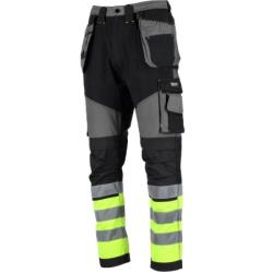 Spodnie robocze DURA TWILL z elementami odblaskowymi /szaro-czarne/
