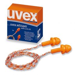 Zatyczki do uszu ze sznurkiem w pudełeczku UVEX WHISPER 2111.201