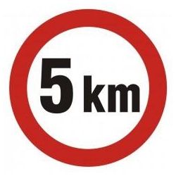 Ograniczenie prędkości do 5 km. Płyta 33x33 cm