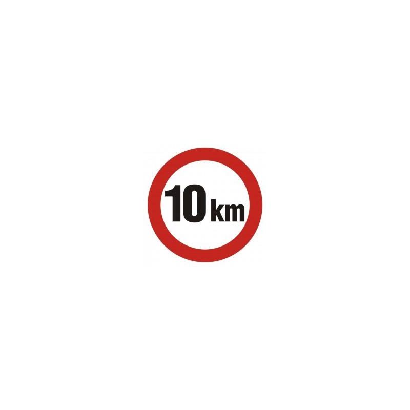 Ograniczenie prędkości do 10 km. Płyta 33x33 cm	